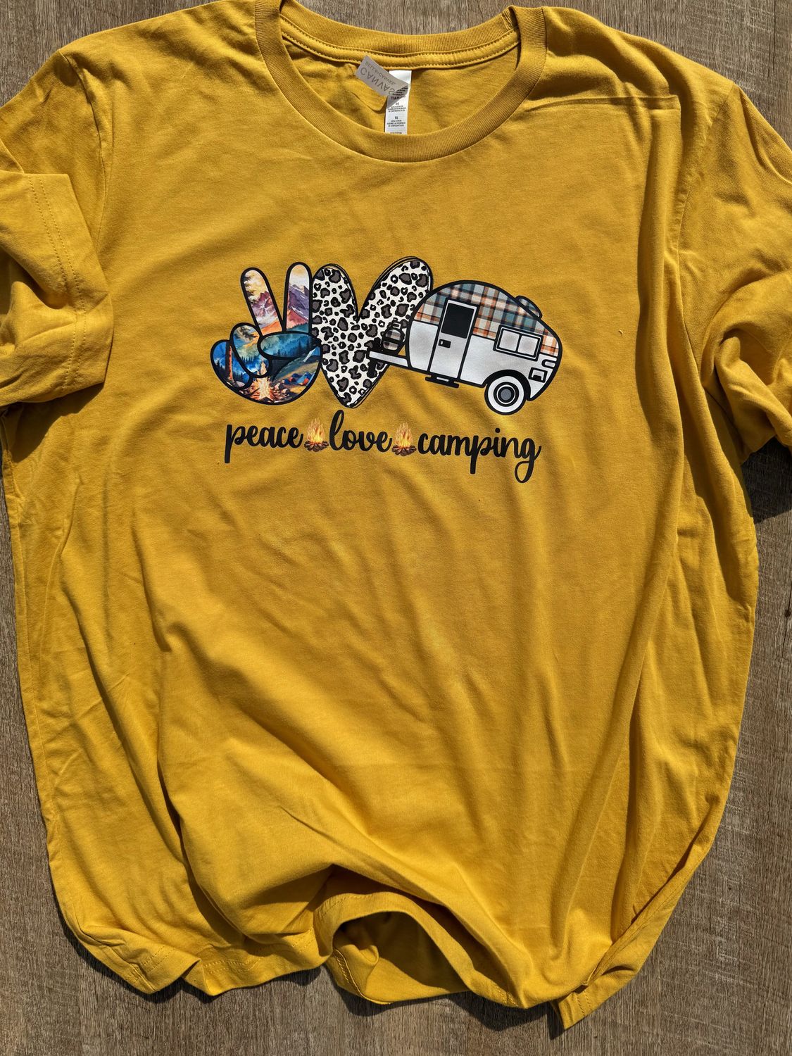 Peace Love Camping T-Shirt (Bella and Canvas)
