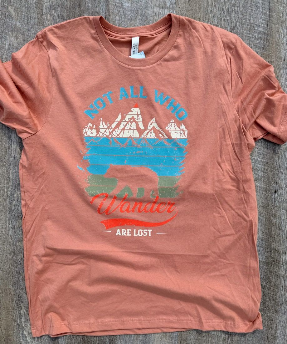 Not all who wander are lost T-Shirt (Bella and Canvas)