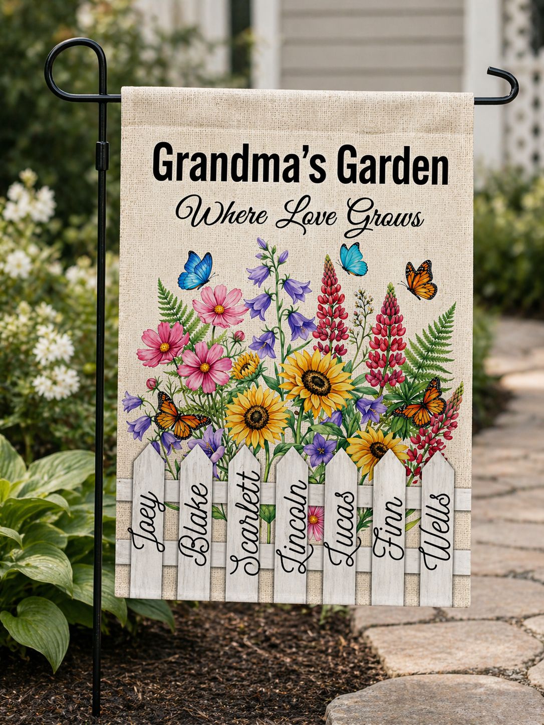 Garden Flag- Fence Names