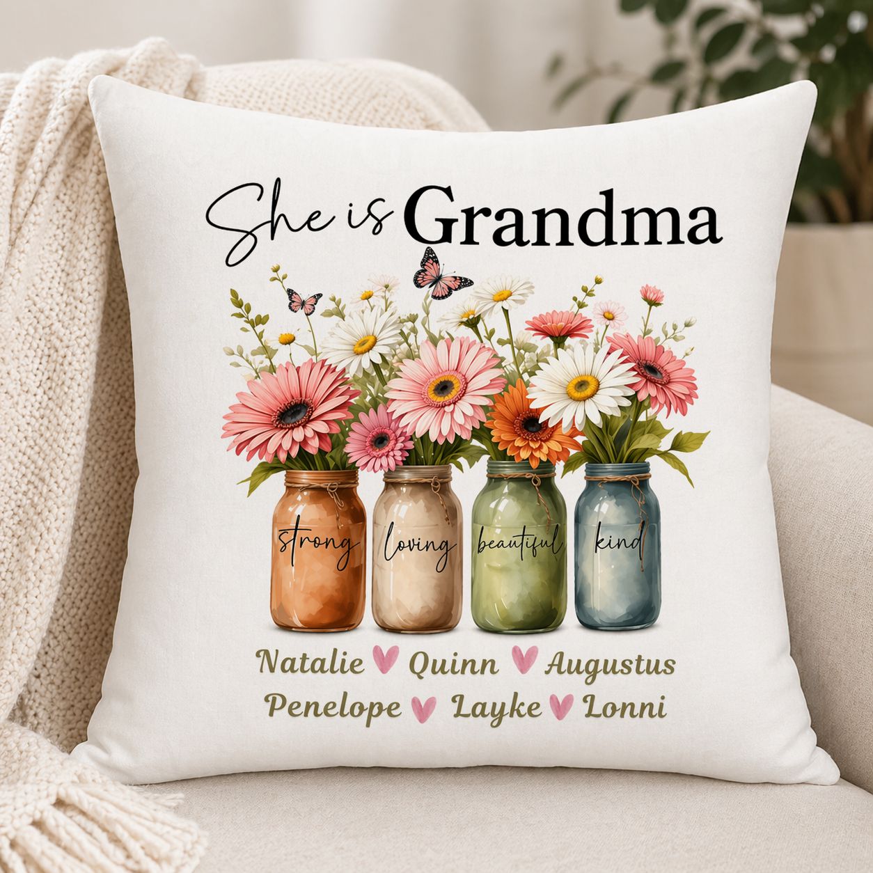 Pillow Mason Jars