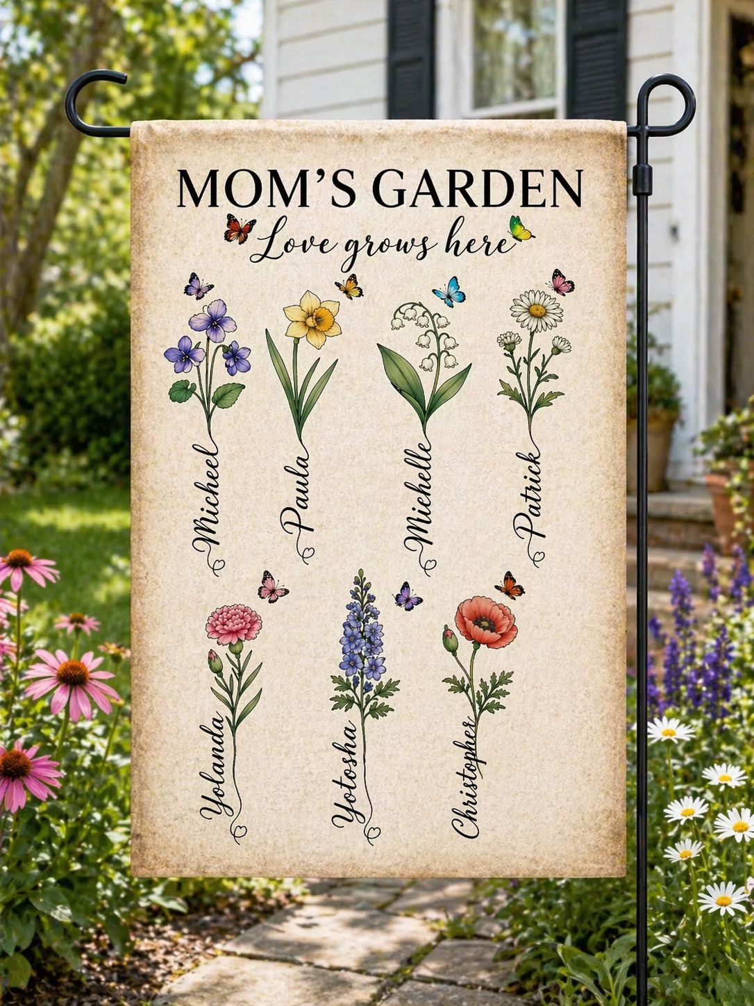 Garden Flag- Birth Flowers
