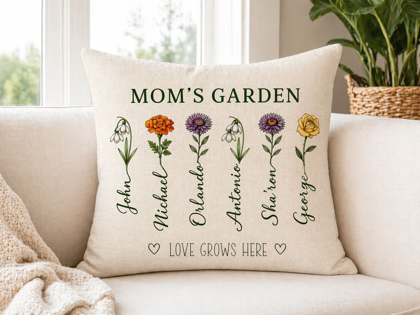 Pillow Birth Flowers and Names