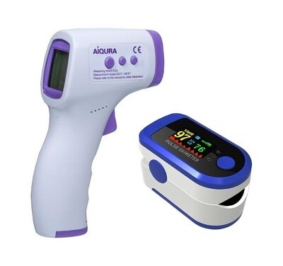 Finger Tip Pulse Oximeter FDA Approved Infrared Thermometer Combo Finger Tip Pulse Oximeter FDA Approved Infrared Thermometer Combo