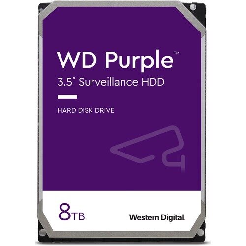 WD 8TB Purple Pro 7200 rpm SATA III 3.5" Internal Surveillance Hard Drive (WD8001PURP)