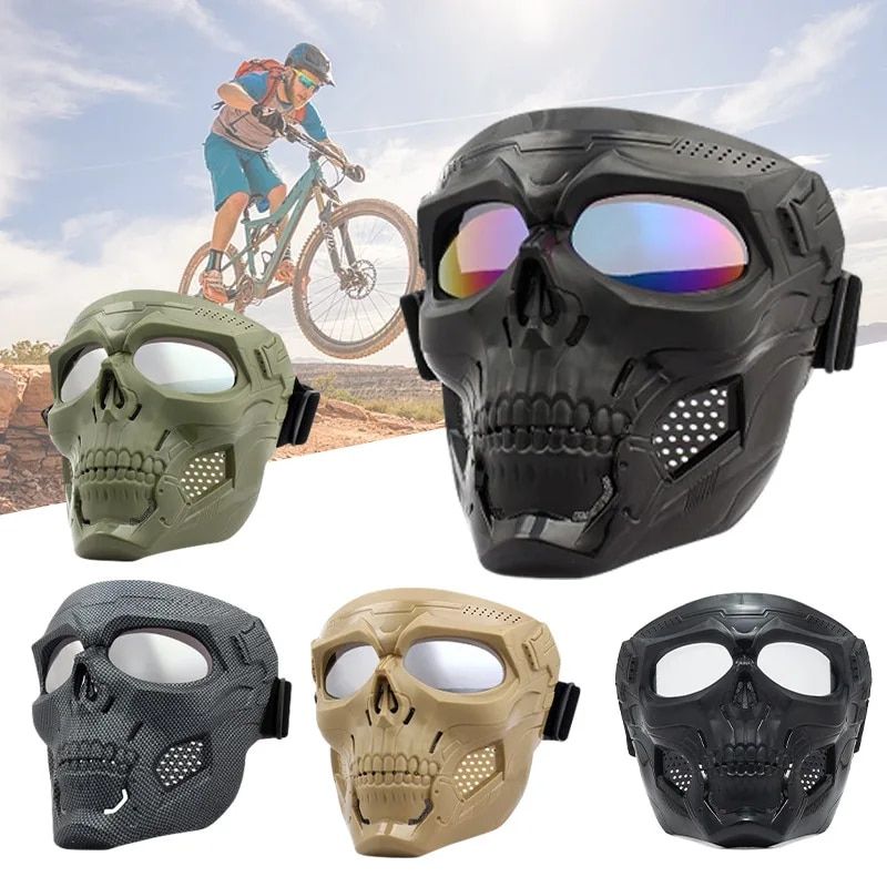 New Skull Riding Goggles Motorbike Mask Windproof Riding Glasses Ski Goggles Retro Mask Outdoor Windscreen Off-road Windscreen