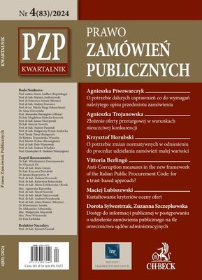 Kwartalnik "Prawo Zamówień Publicznych" nr 04/2024