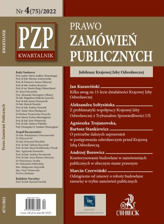 Kwartalnik "Prawo Zamówień Publicznych" nr 04/2022