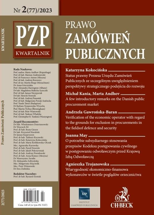 Kwartalnik "Prawo Zamówień Publicznych" nr 02/2023
