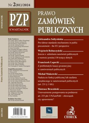 Kwartalnik "Prawo Zamówień Publicznych" nr 02/2024