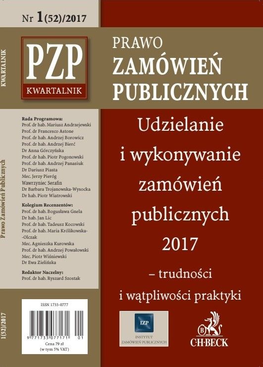 Kwartalnik "Prawo Zamówień Publicznych" nr 01/2017