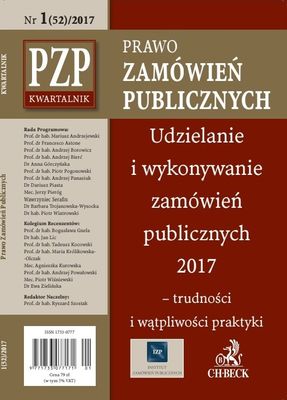 Kwartalnik "Prawo Zamówień Publicznych" nr 01/2017