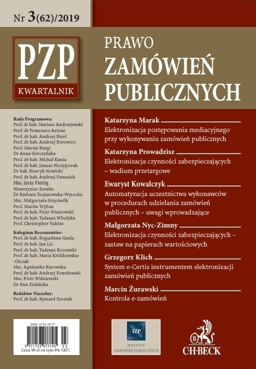 Kwartalnik "Prawo Zamówień Publicznych" nr 03/2019