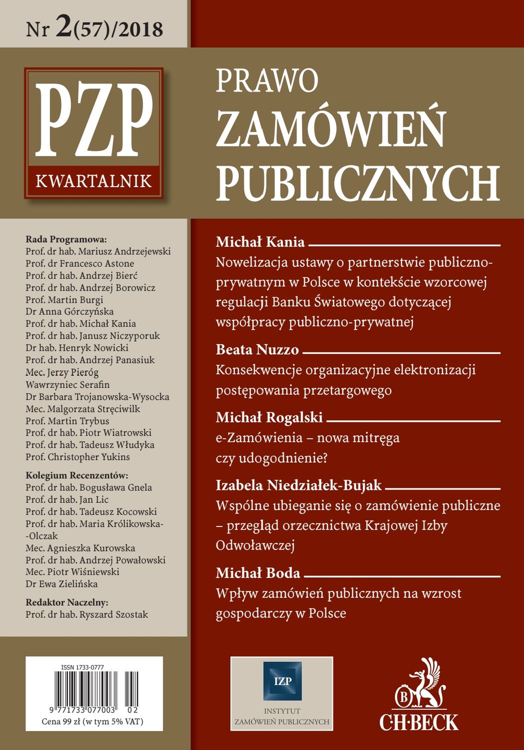 Kwartalnik "Prawo Zamówień Publicznych" nr 02/2018