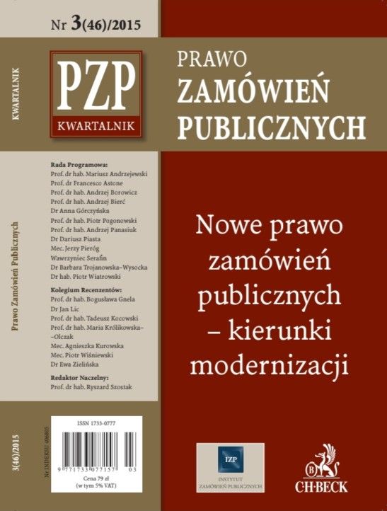 Kwartalnik "Prawo Zamówień Publicznych" nr 03/2015