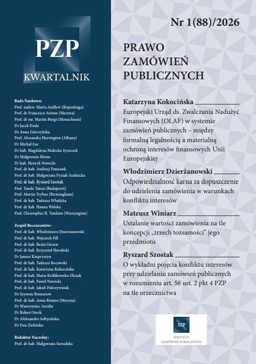 Kwartalnik "Prawo Zamówień Publicznych" nr 01/2026 - epub