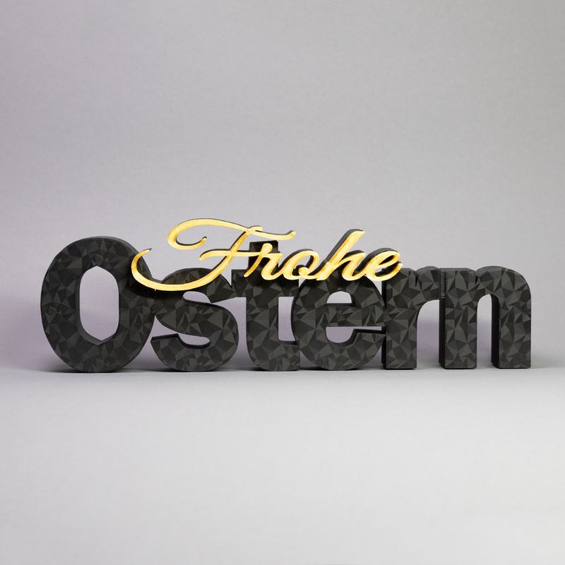 ​Frohe Ostern – Luxus 3D-Aufsteller mit Diamant-Effekt