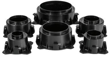 Low Profile Cast-In Fire Collar for Concrete Slabs