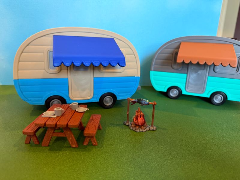 Camping Trailer Play Scene