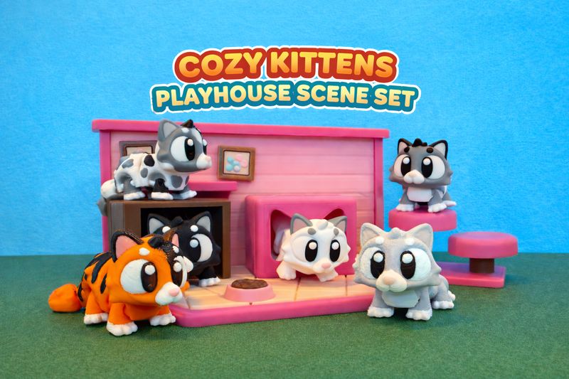 Cozy Kitten Playhouse  Scene