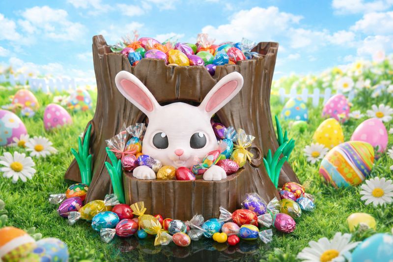 Bunny Hideout Candy Bowl