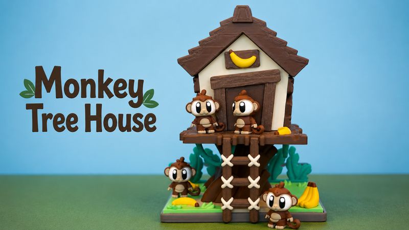 Monkey Three House Play Scene