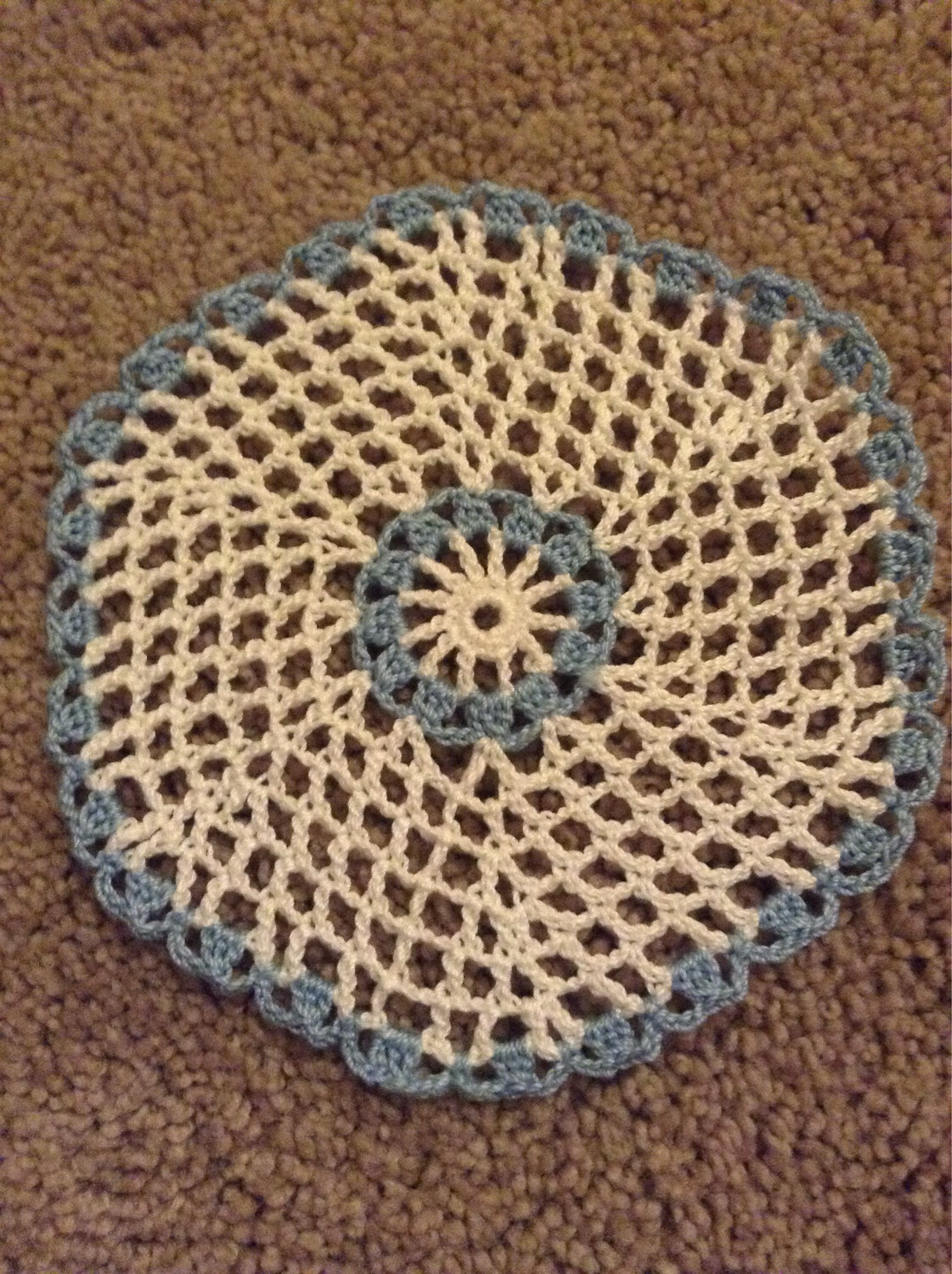 5” Light Blue Coaster Doily
