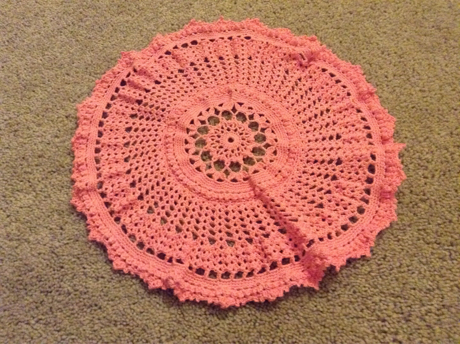 8” Coral Harmony Doily