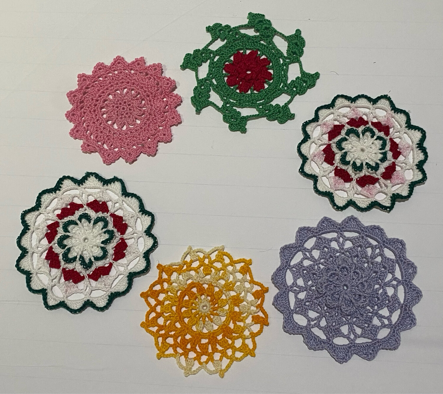 3”-4” Coaster Doilies In A Variety Of Styles And Colors