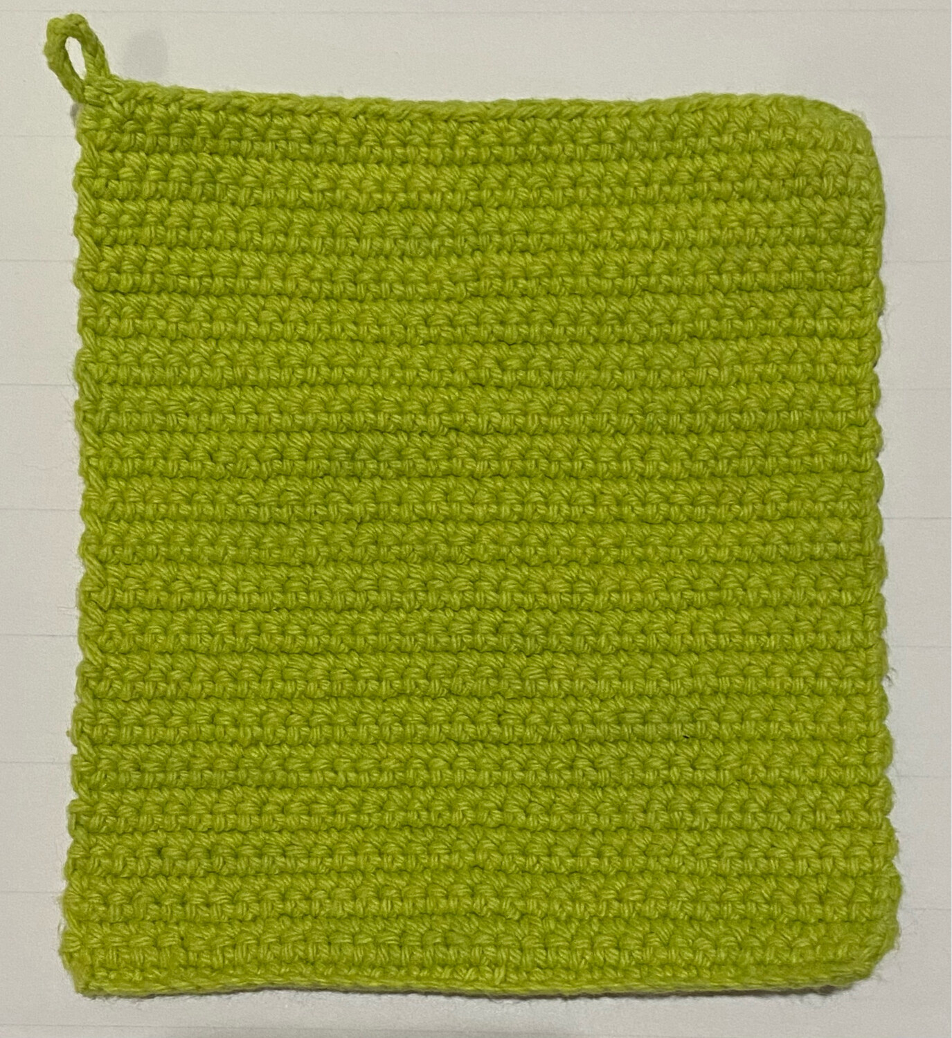 Lime and White Dish Cloth