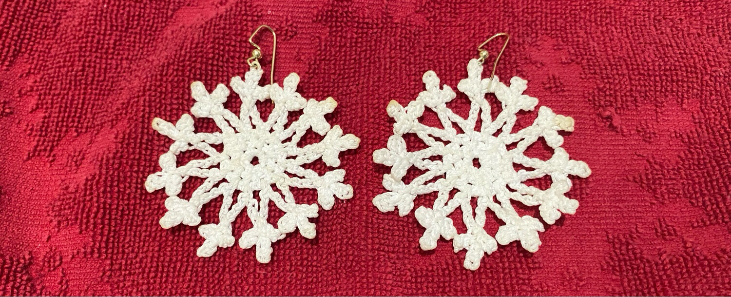 2” Snowflake Doily Earrings