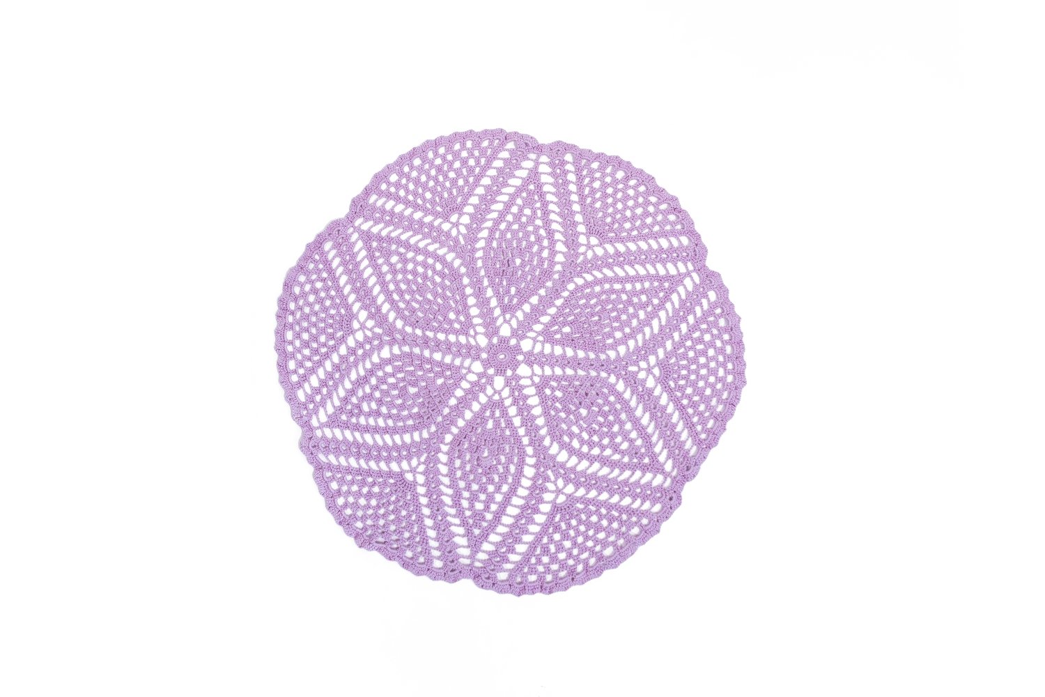8" Spring Bloom Lilac Purple Doily