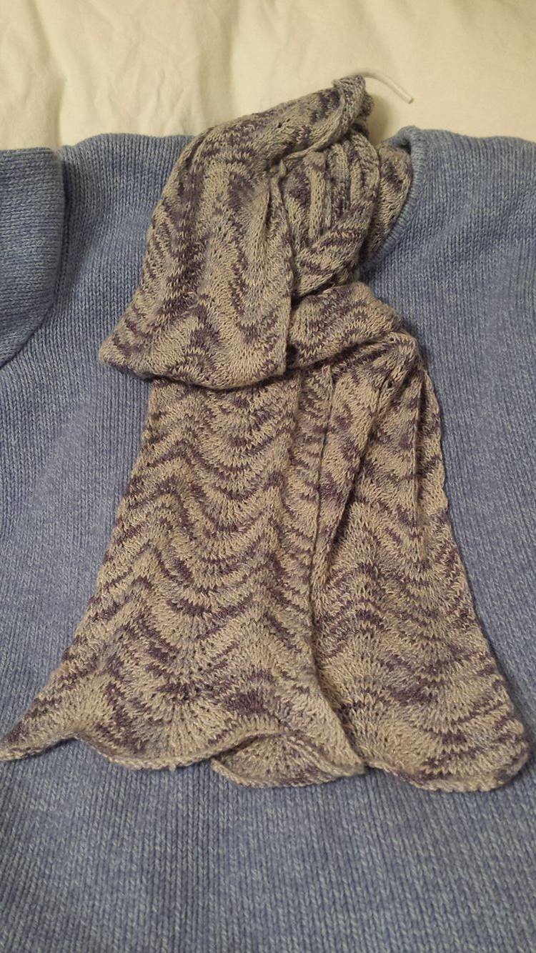 Sleak, soft, finely stitched scarf