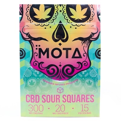 (300mg CBD) Sour Squares By Mota