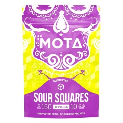 (150mg THC) Sour Squares By Mota