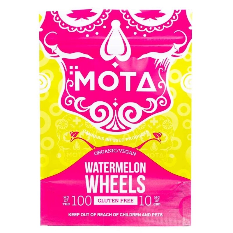 (100mg THC/10mg CBD) Watermelon Wheels By Mota (Organic, Vegan, Gluten Free)