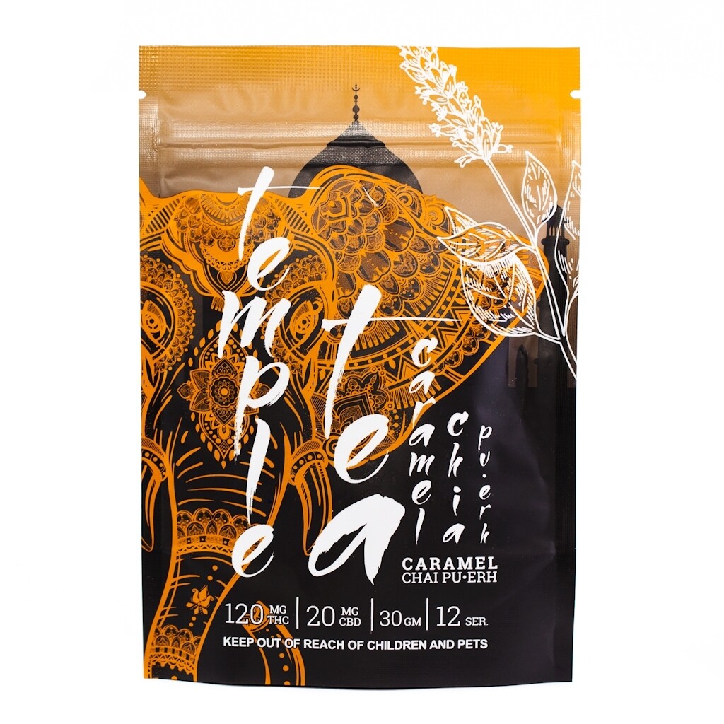 (120mg THC/ 20mg CBD) Caramel Chai Tea By Temple Tea