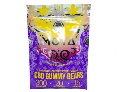 (300mg CBD) Organic Gummy Bears By Mota (Vegan/Gluten Free)