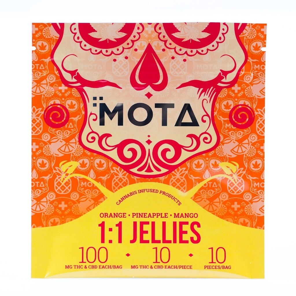 (100mg THC/100mg CBD) Tropical Jellies By Mota