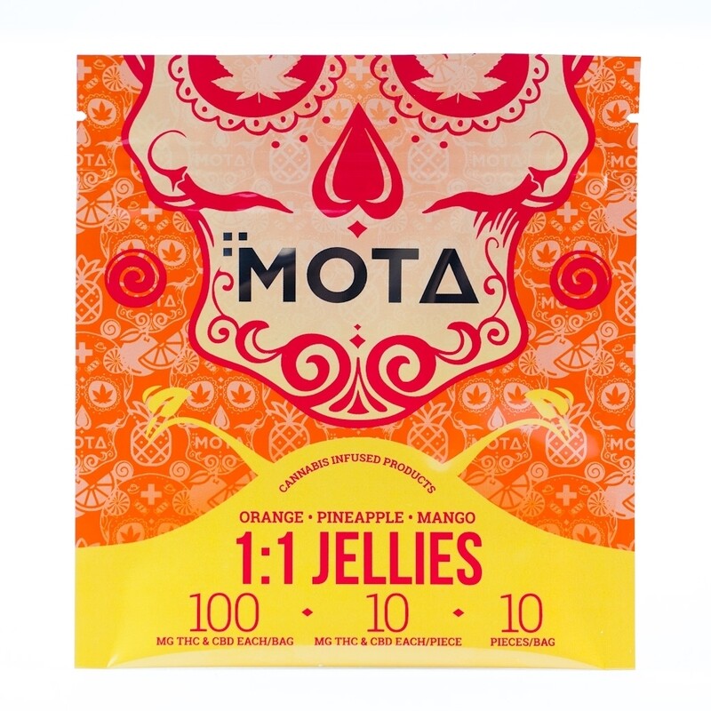 (100mg THC/100mg CBD) Tropical Jellies By Mota