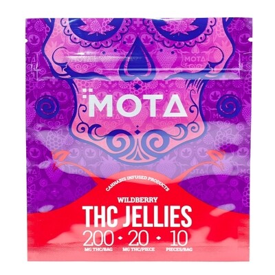 (200mg THC) (Hybrid) Wild Berry Jellies By Mota