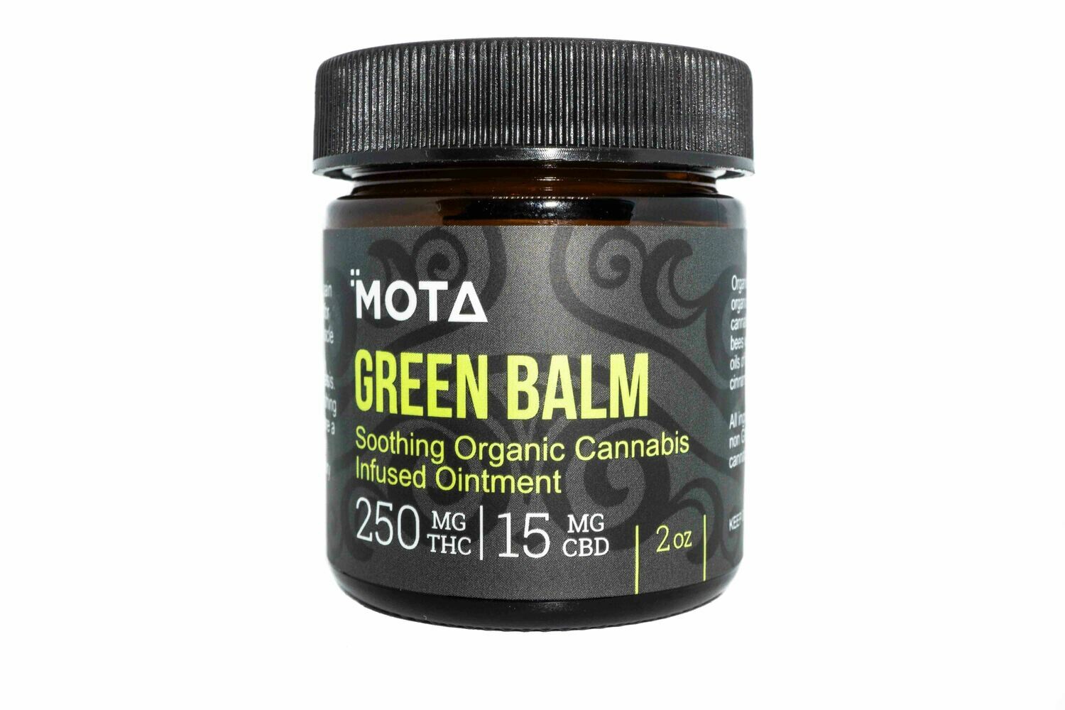 (250/500mg THC 15/30mg CBD) Green Balm (2oz & 4oz) By Mota