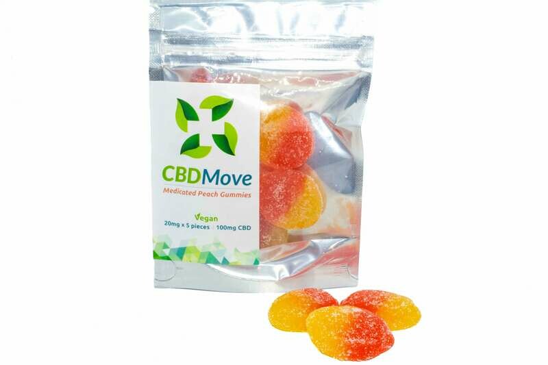 Vegan Peach CBD Gummies By CBD Move