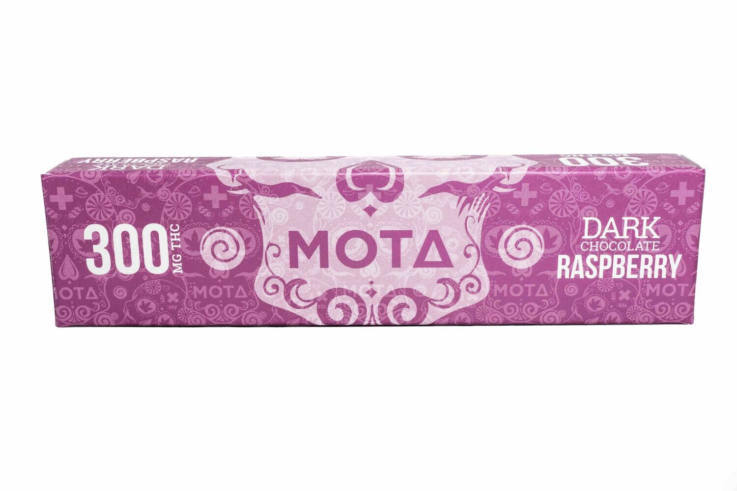 (300mg THC) (Indica) Raspberry Dark Chocolate Bar By Mota