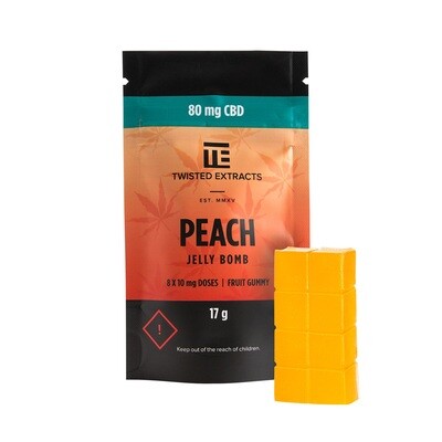80mg CBD Peach Jelly Bomb by Twisted Extracts