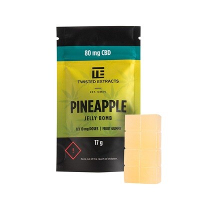 80mg CBD Pineapple Jelly Bomb by Twisted Extracts
