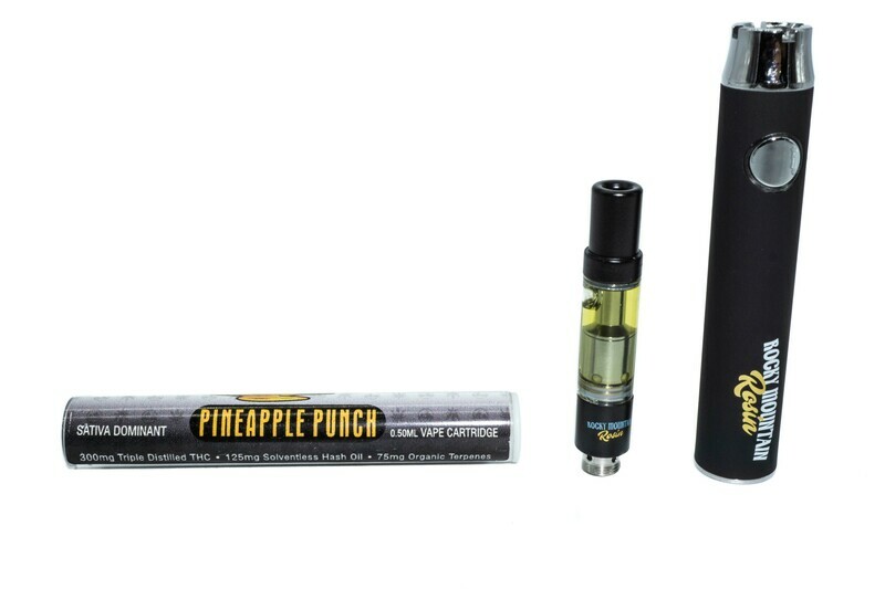 (Full Spectrum) Rosin (0.5ml) Vape Kit by Rocky Mountain, Type: Pineapple Punch (Sativa)