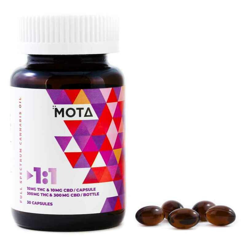 (10mg THC & 10mg CBD) Capsules By Mota