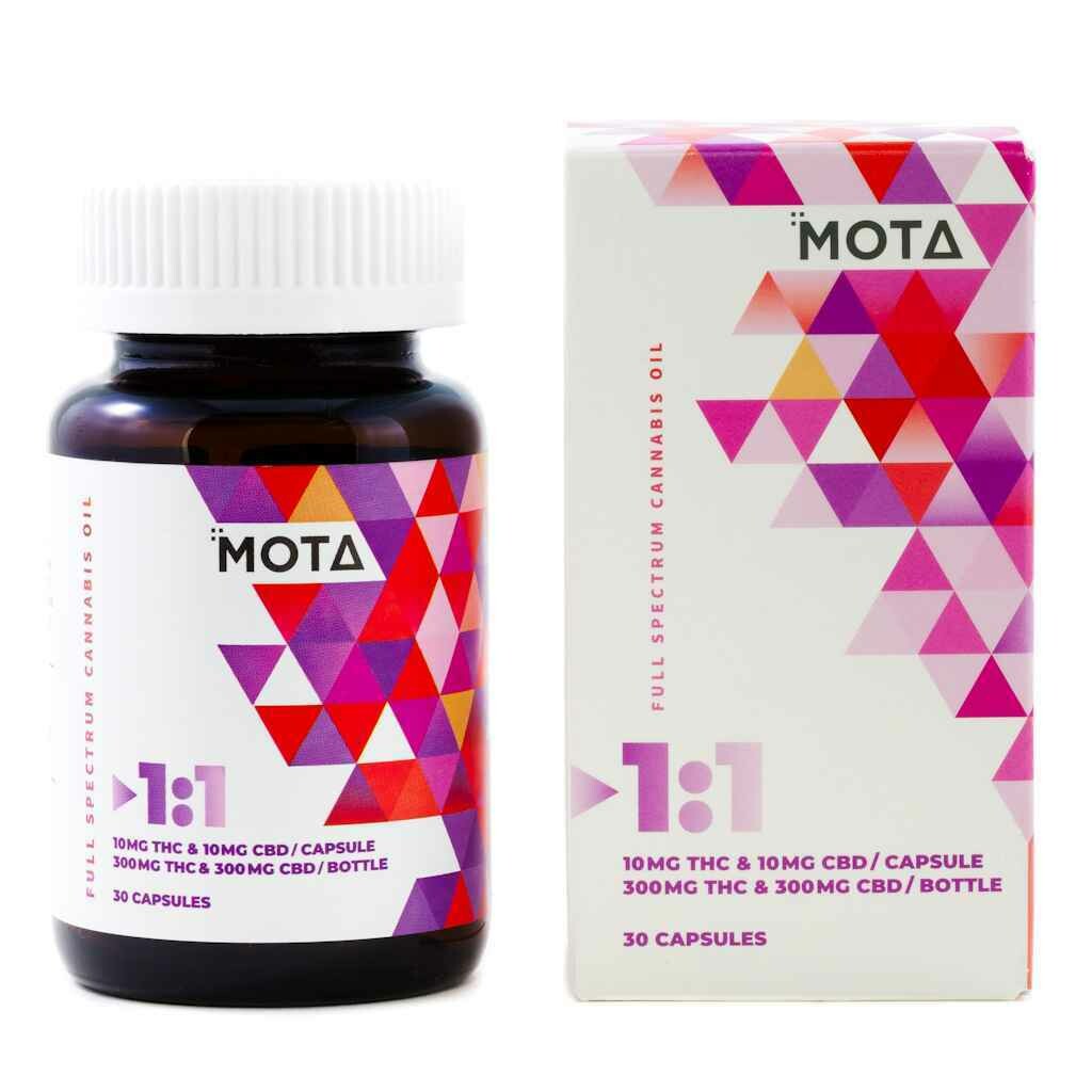 (10mg THC & 10mg CBD) Capsules By Mota