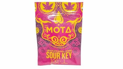 (100mg THC) Chocolate Dipped Sour Key By Mota