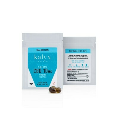 CBD 10 Capsules (10mg CBD – 5 caps/bag) By Kalyx